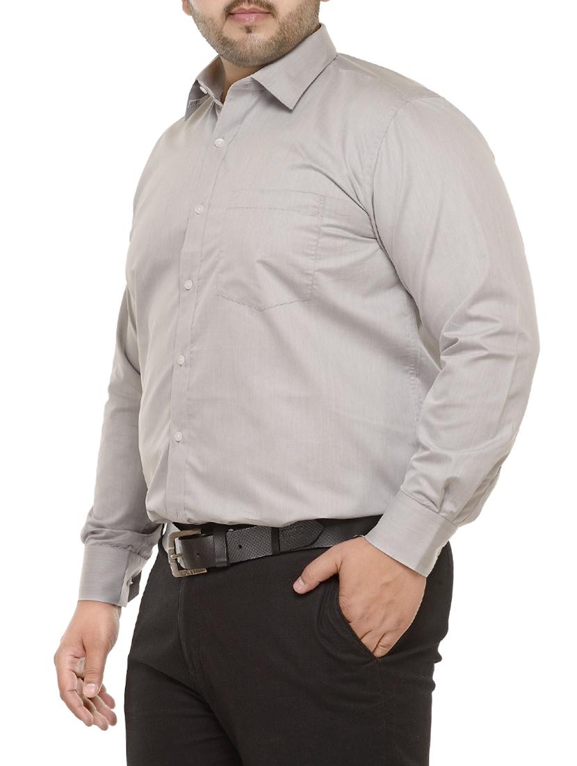 grey cotton casual shirt - 13926848 - Zoom Image - 2
