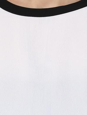 back tie up contrasting piping top - 13927235 - Standard Image - 4