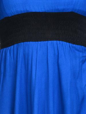 blue rayon flared kurta - 13927495 - Standard Image - 3