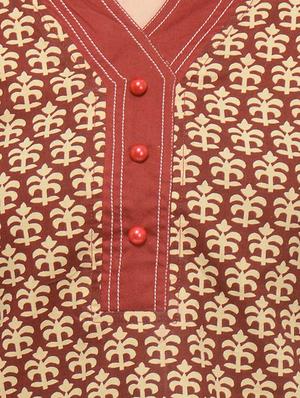 brown rayon straight kurta - 13927500 - Standard Image - 3