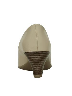 beige faux leather slip on pumps - 13937982 - Standard Image - 3