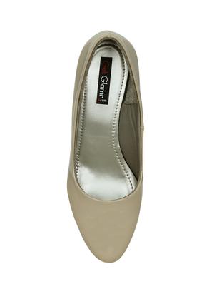 beige faux leather slip on pumps - 13937982 - Standard Image - 4