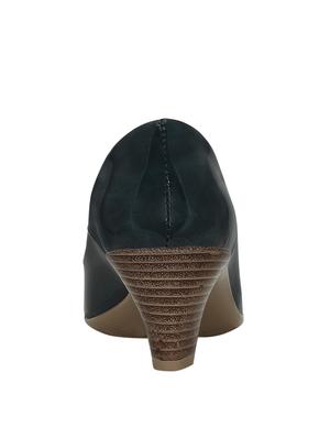 navy faux leather slip on pumps - 13937984 - Standard Image - 3