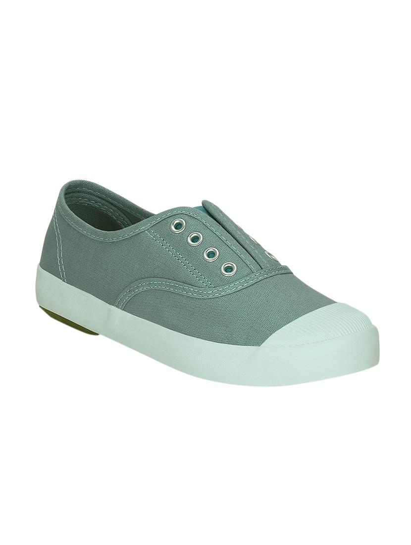 blue canvas plimsolls sneakers