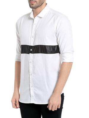 white cotton casual shirt - 13940564 - Standard Image - 2
