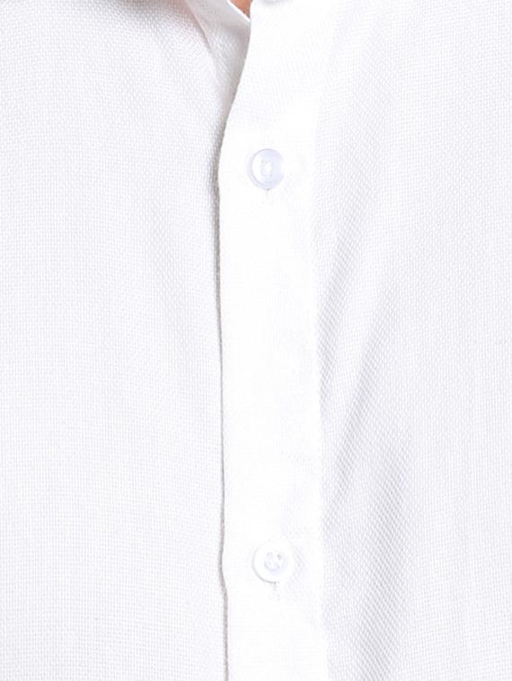 white cotton casual shirt - 13940564 - Zoom Image - 4