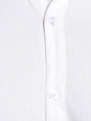 white cotton blend casual shirt - 13940566 - Standard Image - 4