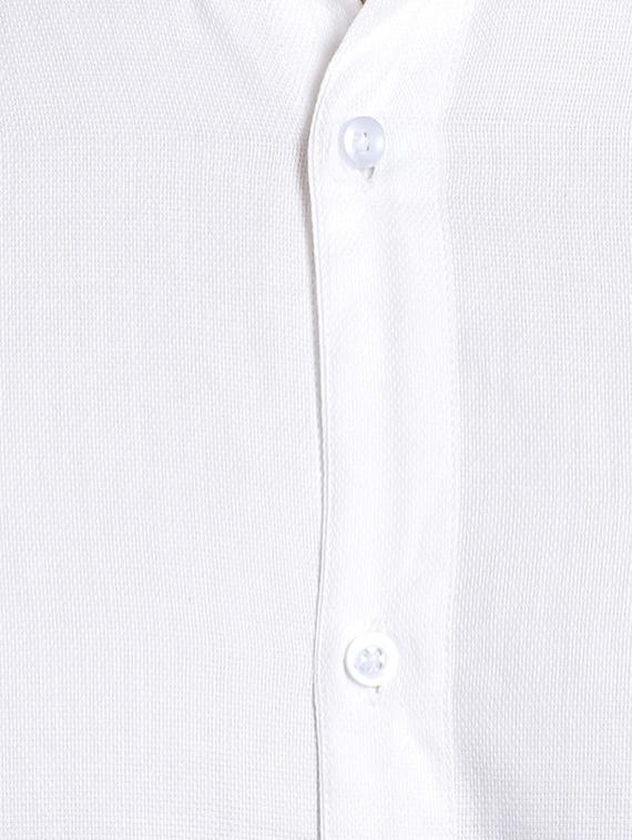 white cotton blend casual shirt - 13940566 - Zoom Image - 4