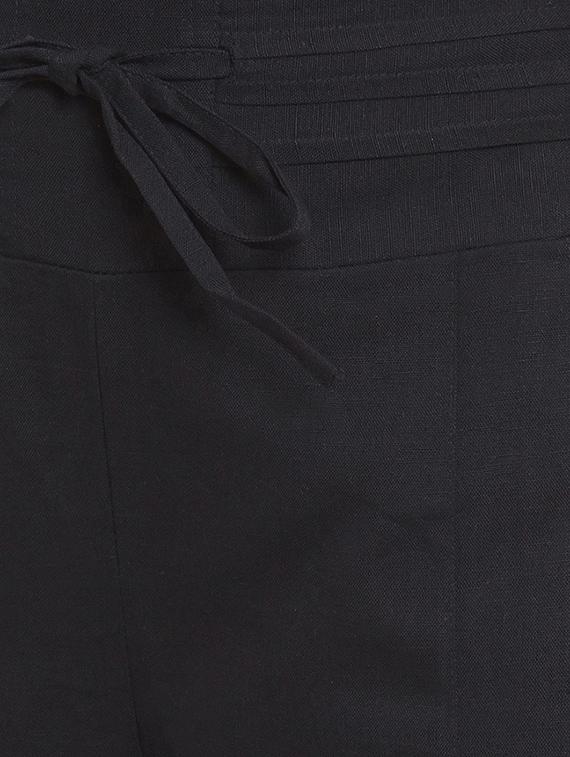 black cotton wide leg trouser - 13947142 - Zoom Image - 4