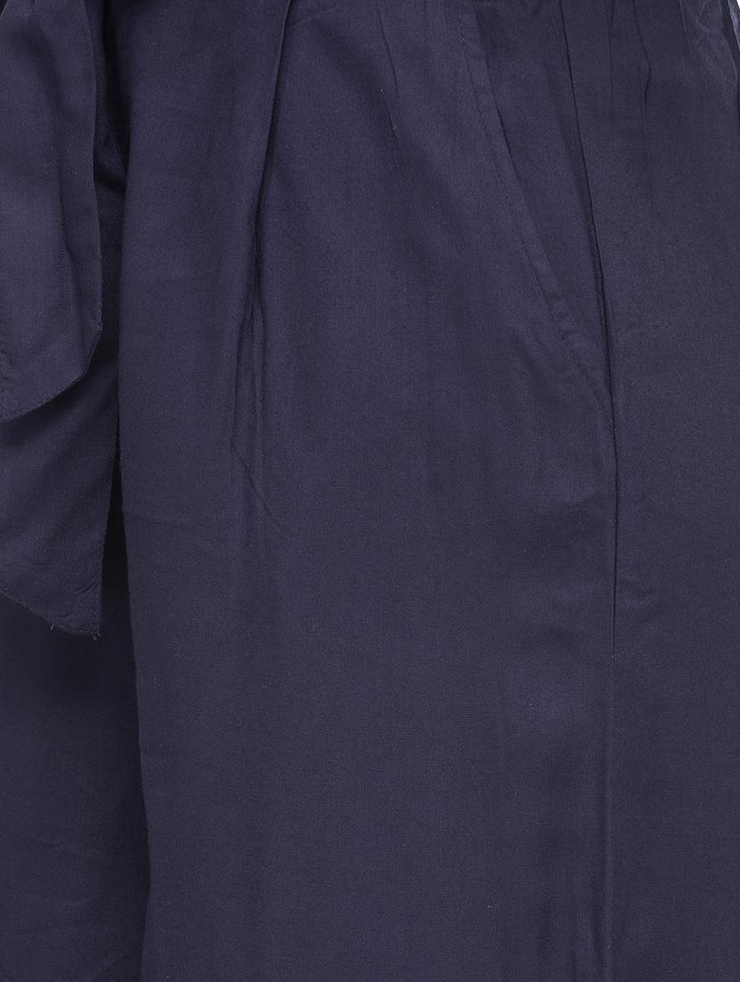 navy blue viscose trouser - 13947275 - Zoom Image - 4