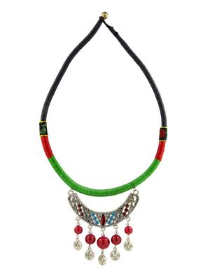 green brass tribal necklace - 13948182 - Standard Image - 2
