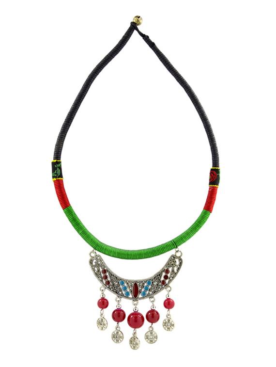 green brass tribal necklace - 13948182 - Zoom Image - 2