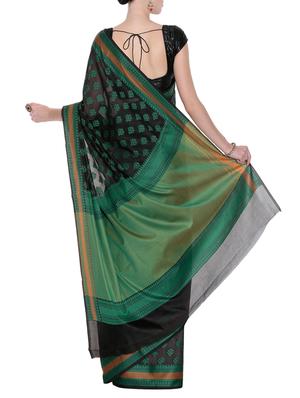 black art silk woven saree with blouse - 13948219 - Standard Image - 2