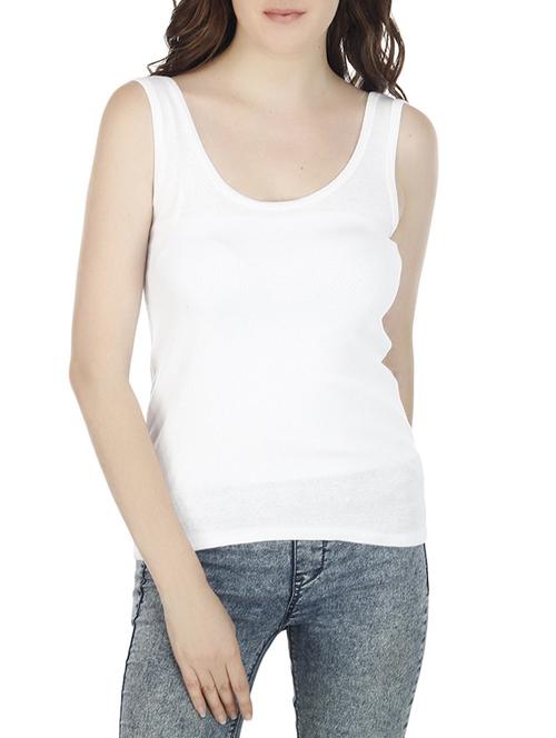 white cotton tank tee - 13949334 - Standard Image - 1