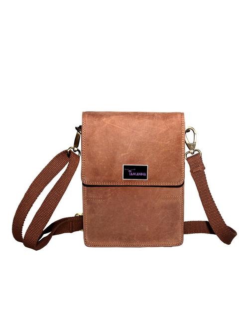 brown leather messengerbag - 13949771 - Standard Image - 1