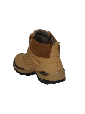 brown leatherette low ankle boot - 13959867 - Standard Image - 3