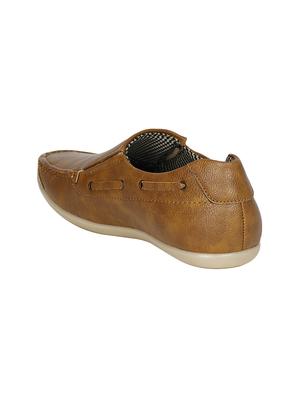 brown leatherette slip on loafer - 13959869 - Standard Image - 3
