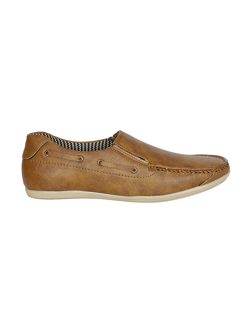 brown leatherette slip on loafer - 13959869 - Zoom Image - 2