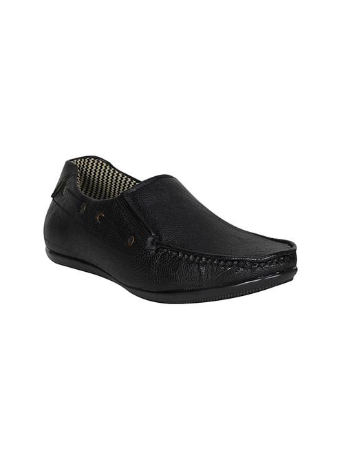 black leatherette slip on loafer - 13959870 -  Standard Image - 0