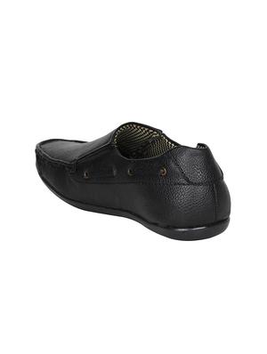 black leatherette slip on loafer - 13959870 - Standard Image - 3