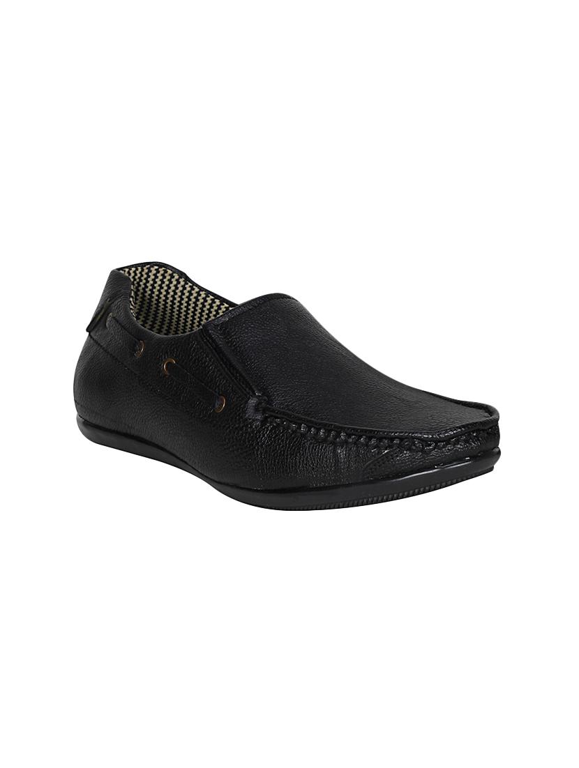 black leatherette slip on loafer - 13959870 - Zoom Image - 1