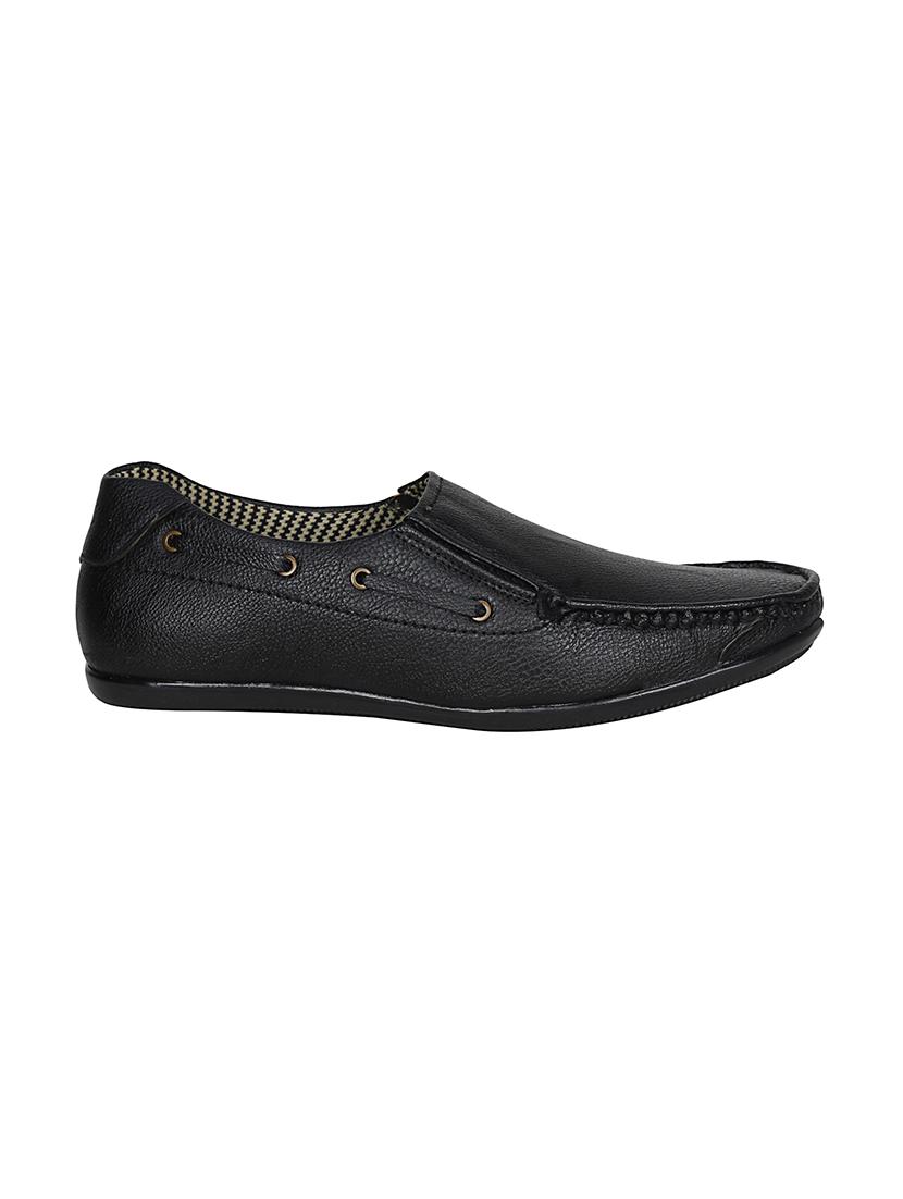 black leatherette slip on loafer - 13959870 - Zoom Image - 2