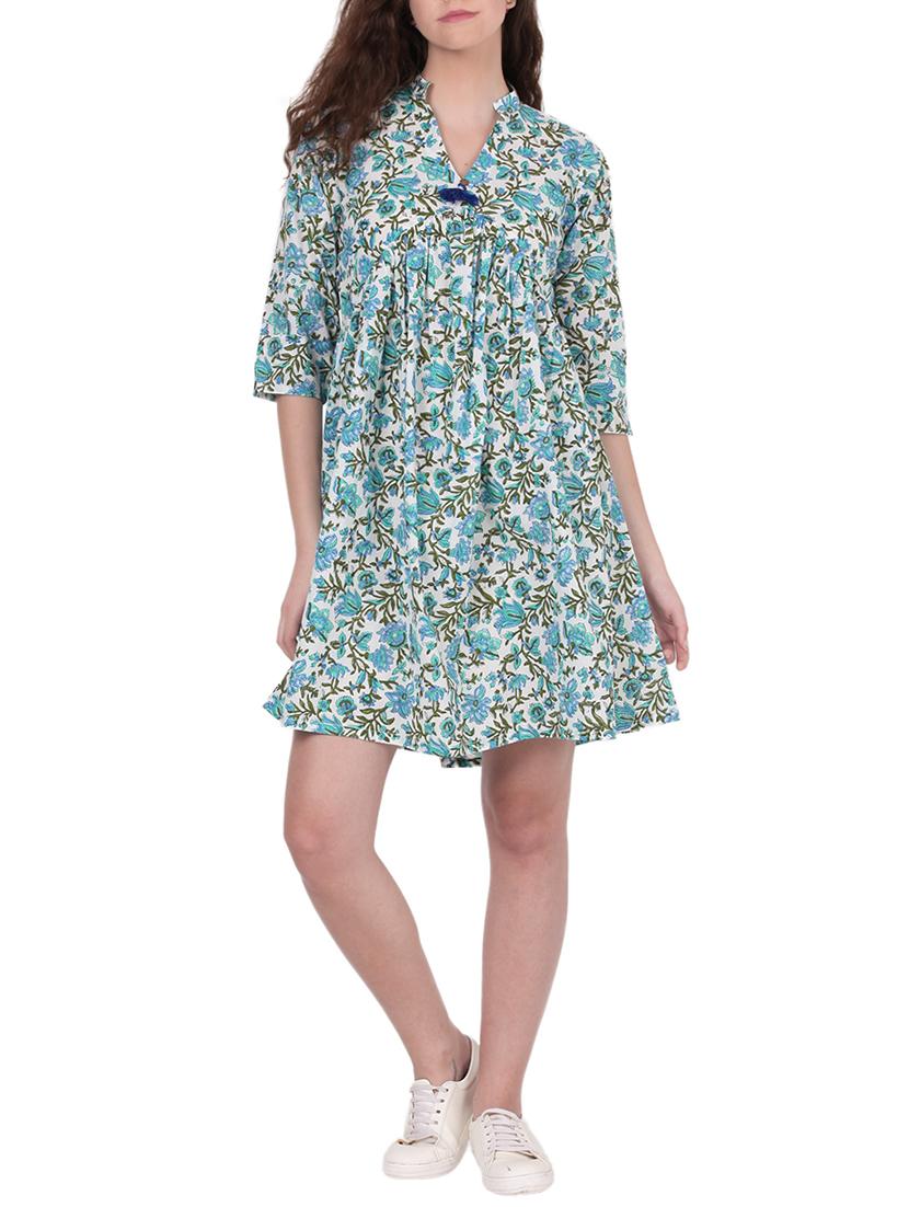 blue printed dress - 13960958 - Zoom Image - 1