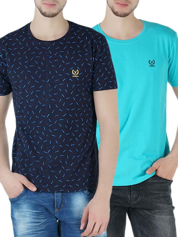 multi colored cotton t-shirt (set of 2) - 13962891 - Zoom Image - 1