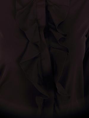 black crepe ruffle top - 13968064 - Standard Image - 4
