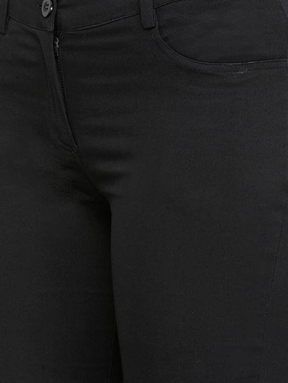 solid black cotton trouser - 13969959 - Zoom Image - 4
