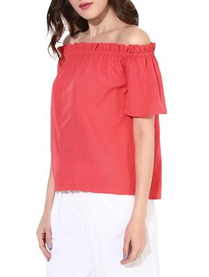 off shoulder frill detail top - 13973633 - Standard Image - 2