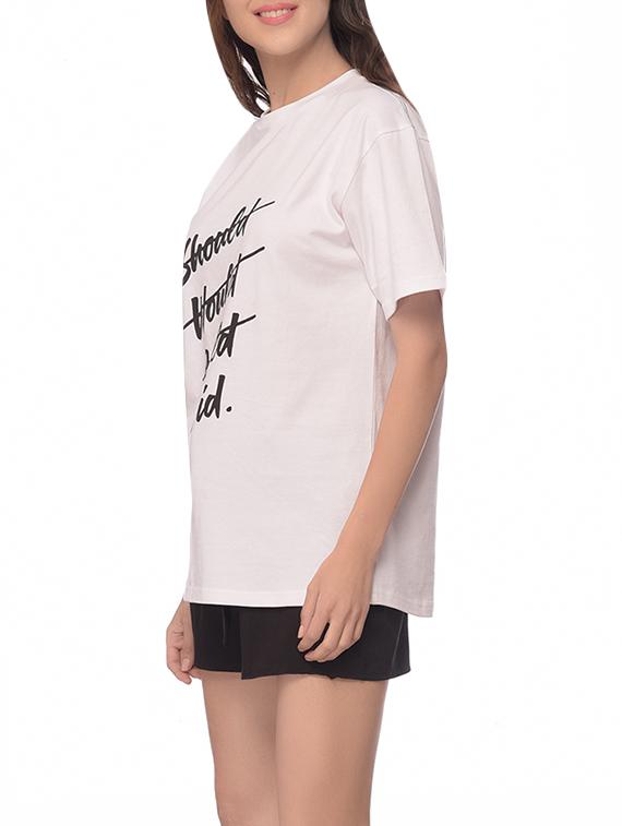 white cotton regular tee - 13973691 - Zoom Image - 2
