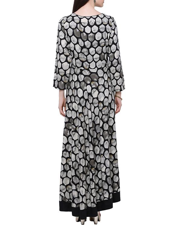 black viscose maxi dress - 13974267 - Zoom Image - 3