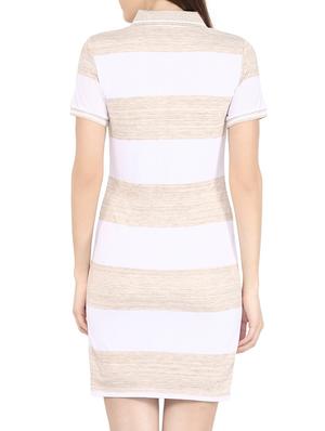 brown viscose t-shirt dress - 13974452 - Standard Image - 3