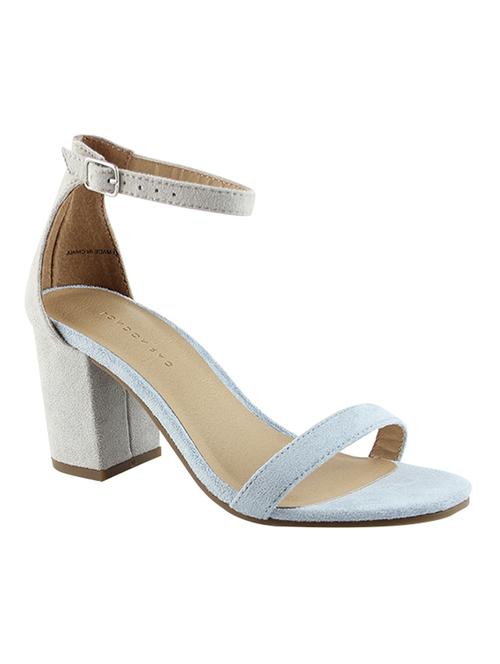 blue fabric ankle strap sandals - 13975743 -  Standard Image - 0