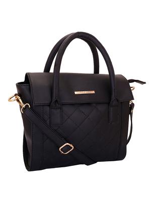 black leatherette regular handbag - 13975848 - Standard Image - 5