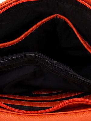 orange leatherette regular handbag - 13975850 - Standard Image - 3
