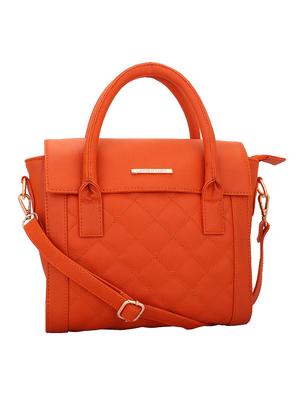 orange leatherette regular handbag - 13975850 - Standard Image - 5