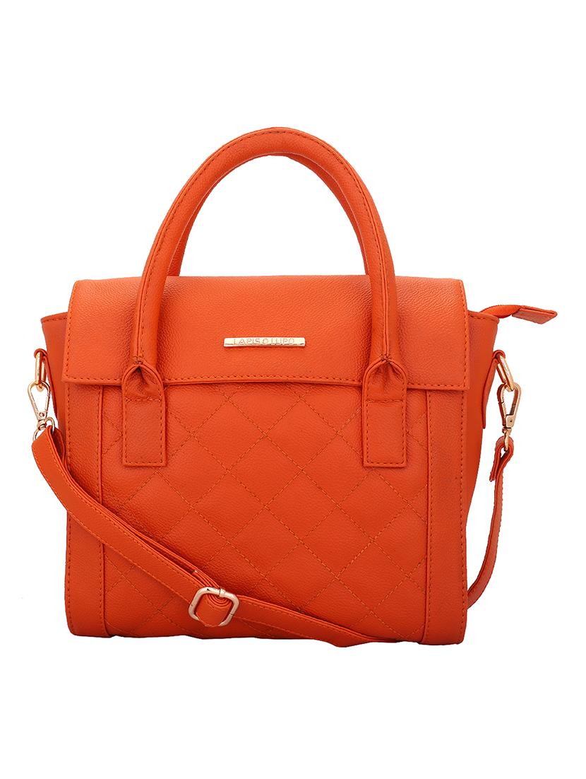 orange leatherette regular handbag - 13975850 - Zoom Image - 1