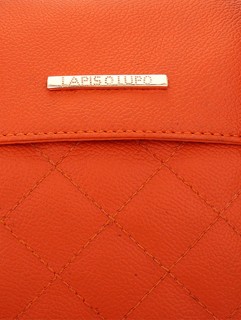 orange leatherette regular handbag - 13975850 - Zoom Image - 4