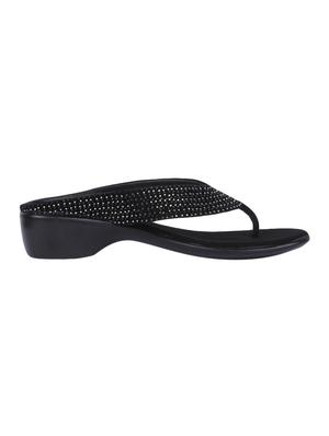 black faux leather slippers - 13977595 - Standard Image - 2