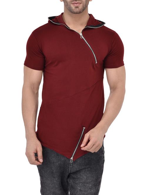 maroon cotton t-shirt - 13979279 - Standard Image - 1
