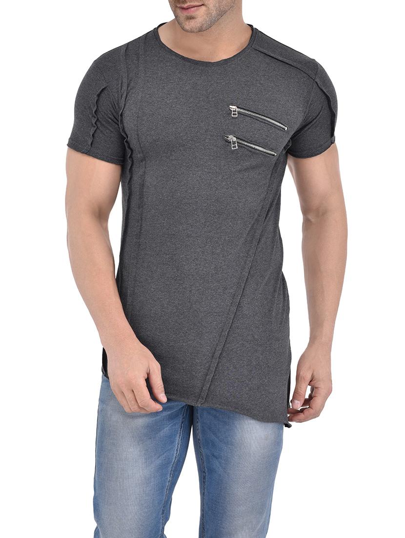 grey cotton t-shirt - 13979317 - Zoom Image - 1