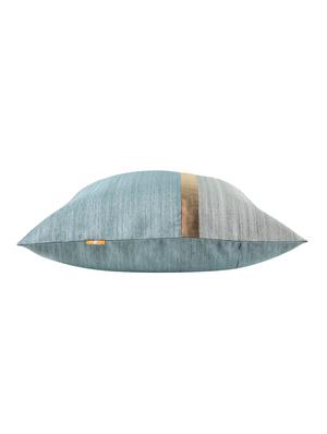 blue slub yarn poly silk set of 2 cushion cover - 13981153 - Standard Image - 3
