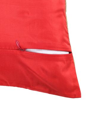 red polyester set of 2 cushion cover - 13981187 - Standard Image - 5