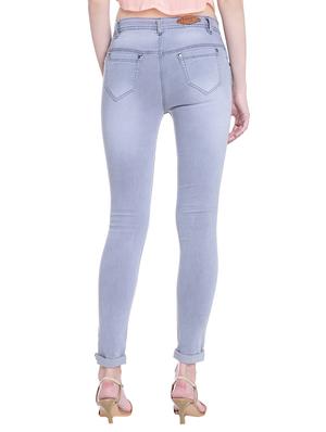 slim fit grey denim jean - 13982658 - Standard Image - 3