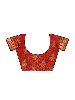 beige art silk kanjivaram saree with blouse - 13982959 - Standard Image - 3