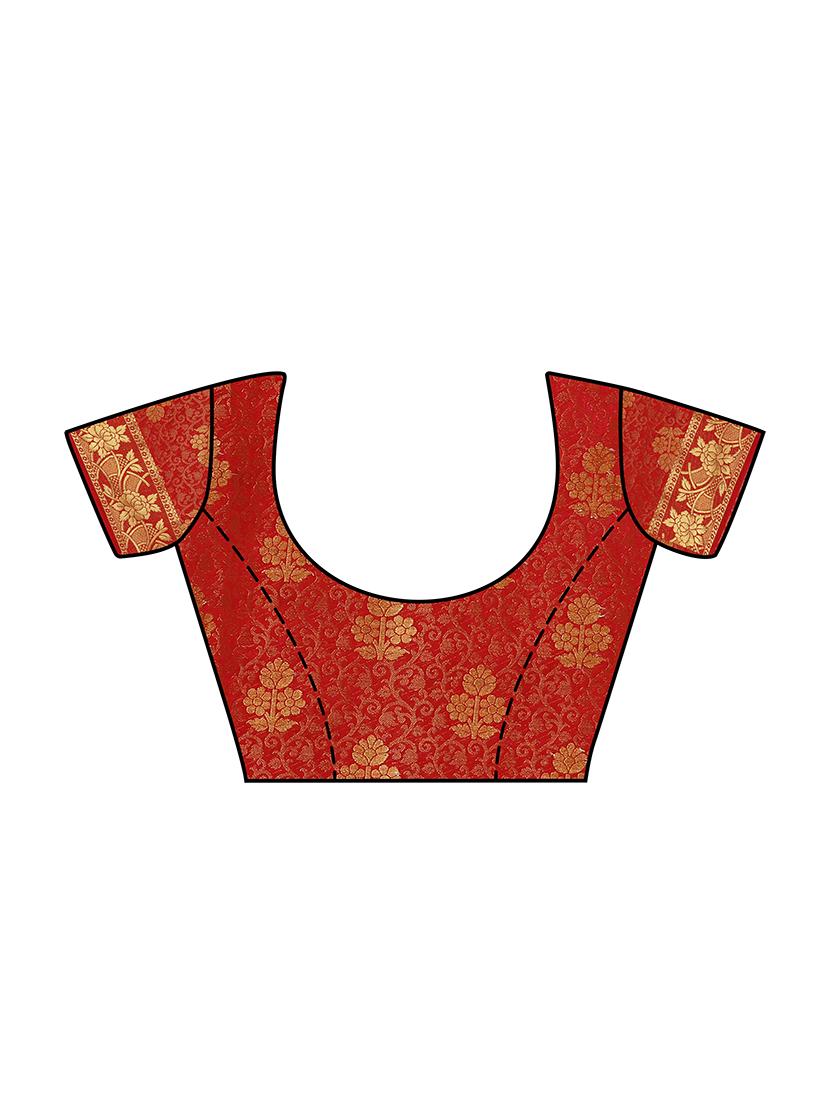 beige art silk kanjivaram saree with blouse - 13982959 - Zoom Image - 3