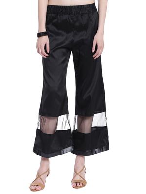 black polyester palazzos - 13985348 - Standard Image - 1