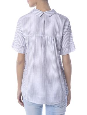 peter pan collar striped ruffle top - 13988649 - Standard Image - 3